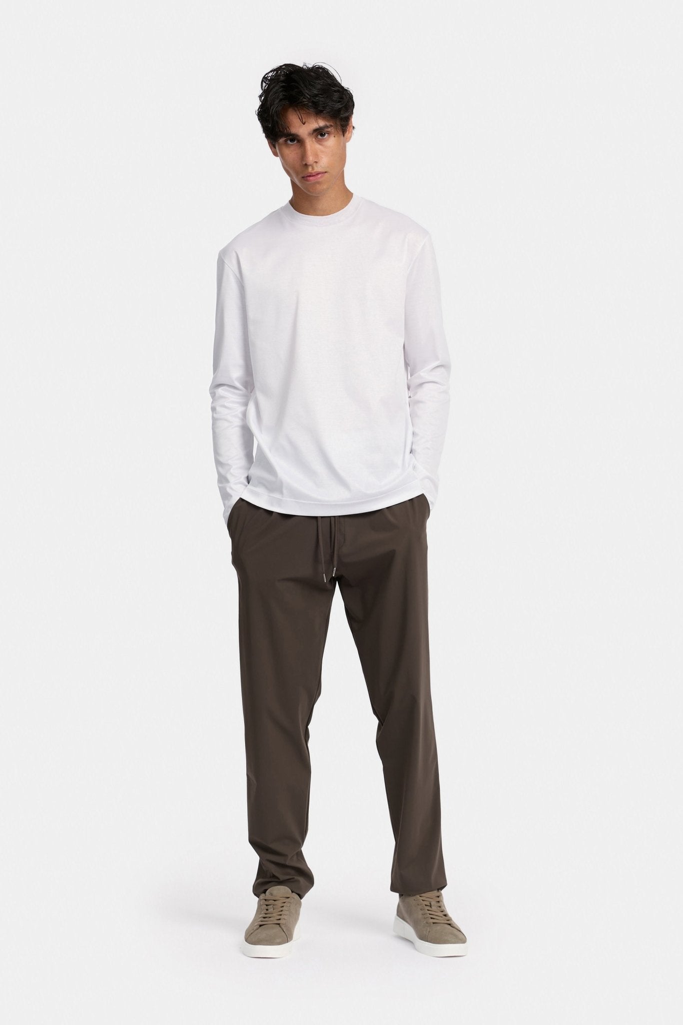 Classic White Longsleeve T-shirt - DIMANO