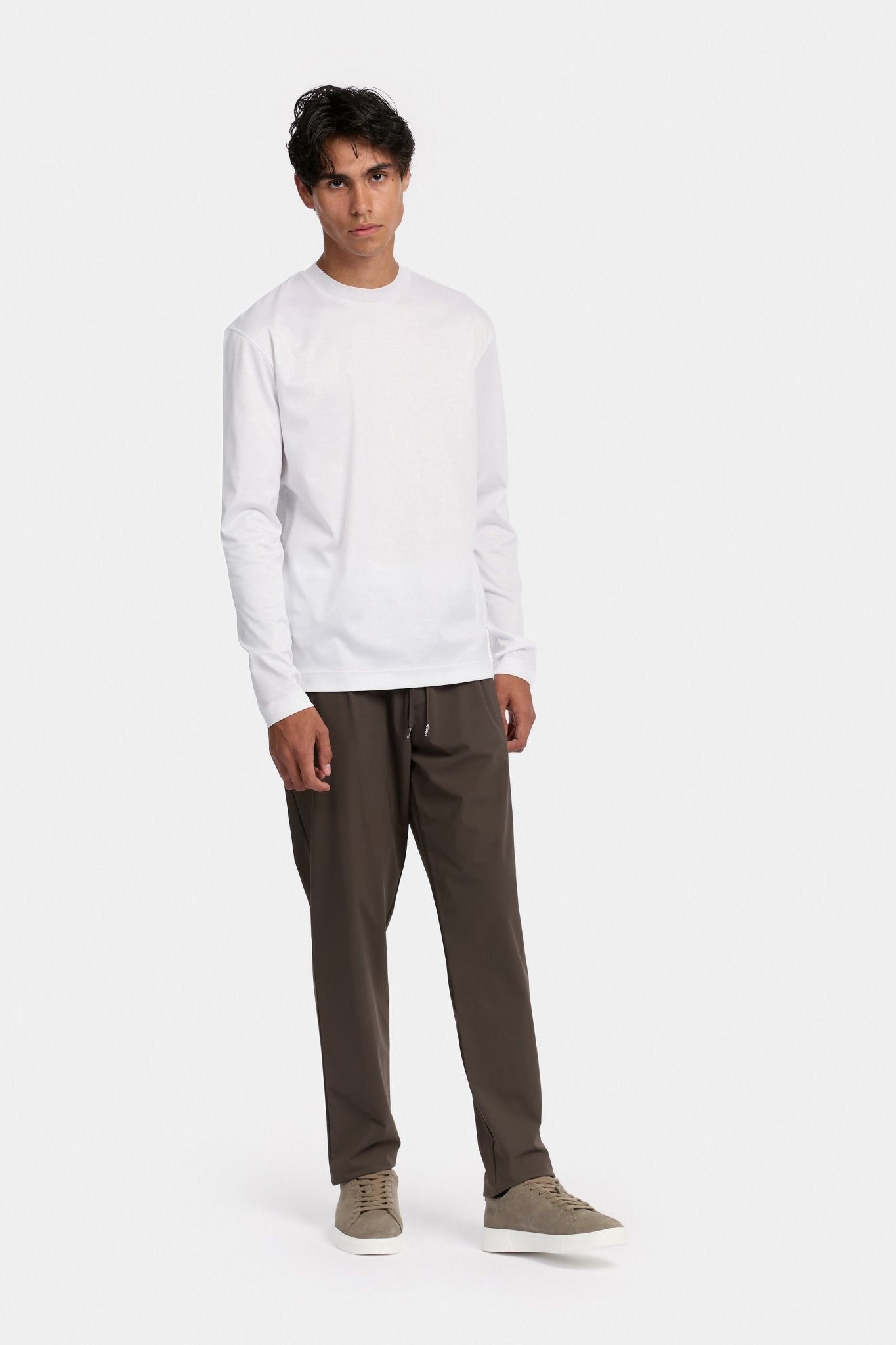 Classic White Longsleeve T-shirt - DIMANO