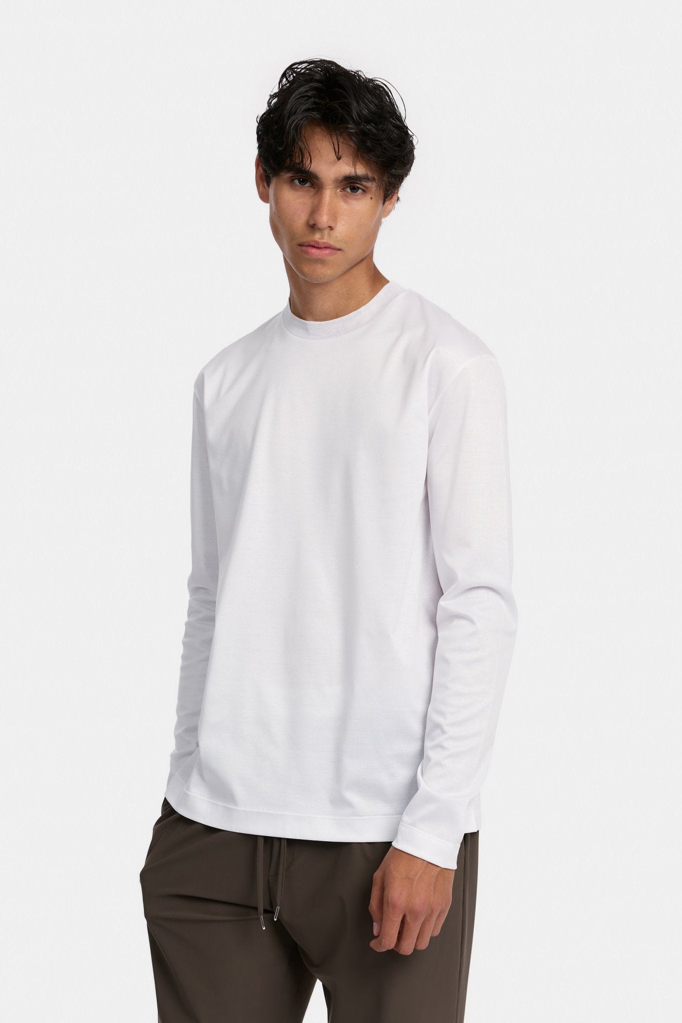 Classic White Longsleeve T-shirt - DIMANO