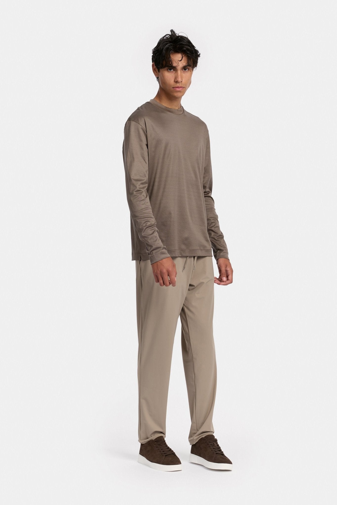 Desert Taupe Longsleeve T-shirt - DIMANO