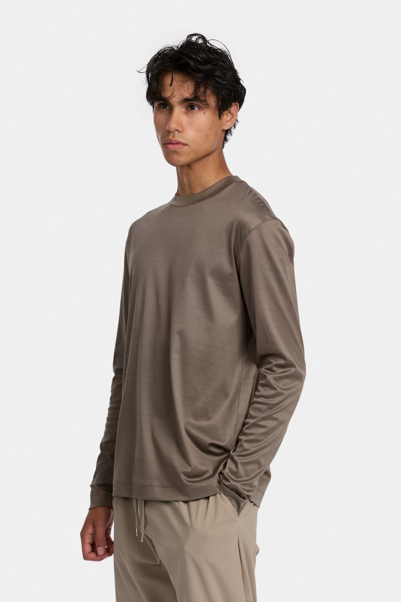 Desert Taupe Longsleeve T-shirt - DIMANO