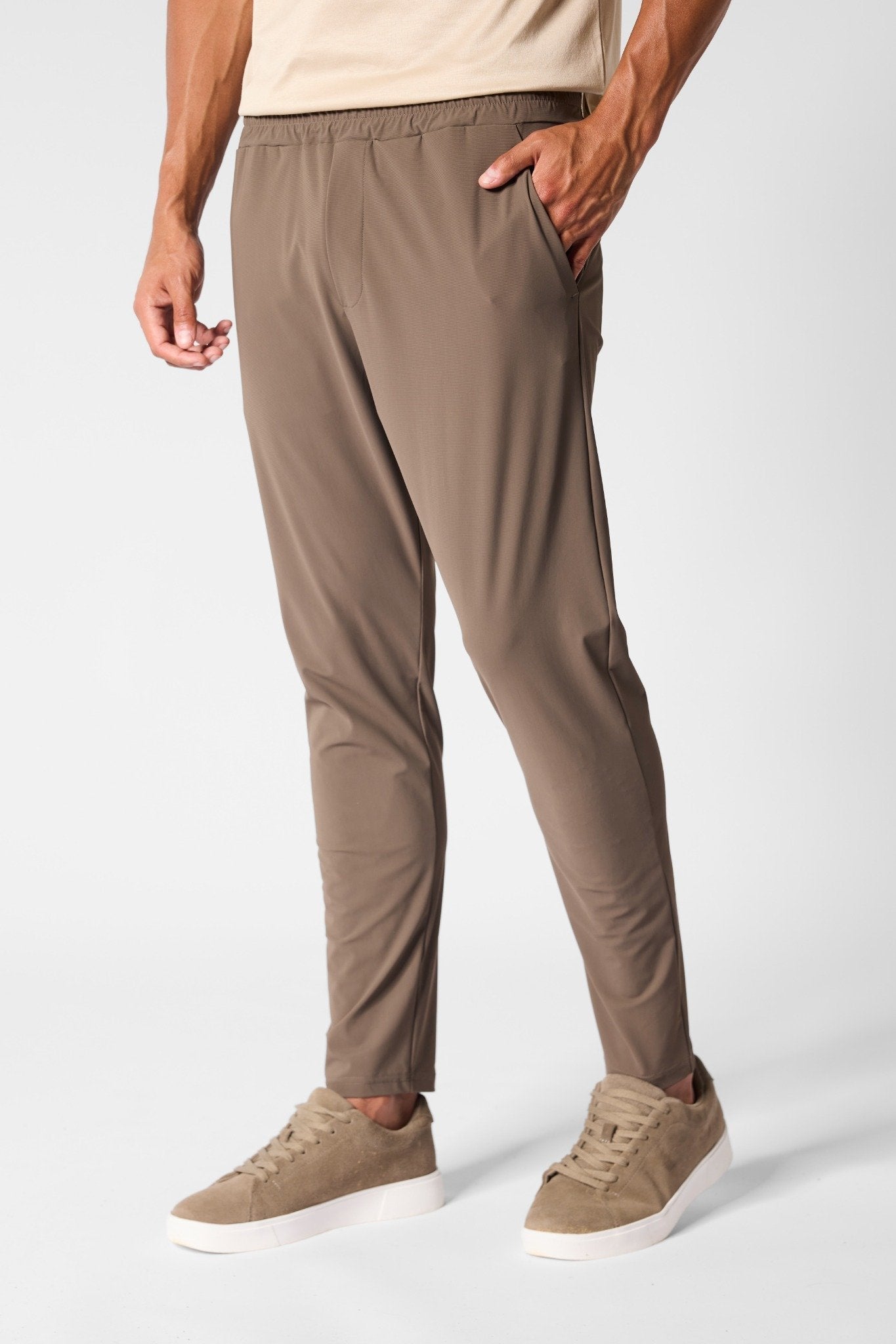 Earth Taupe Dynamic Tech Suit - DIMANO