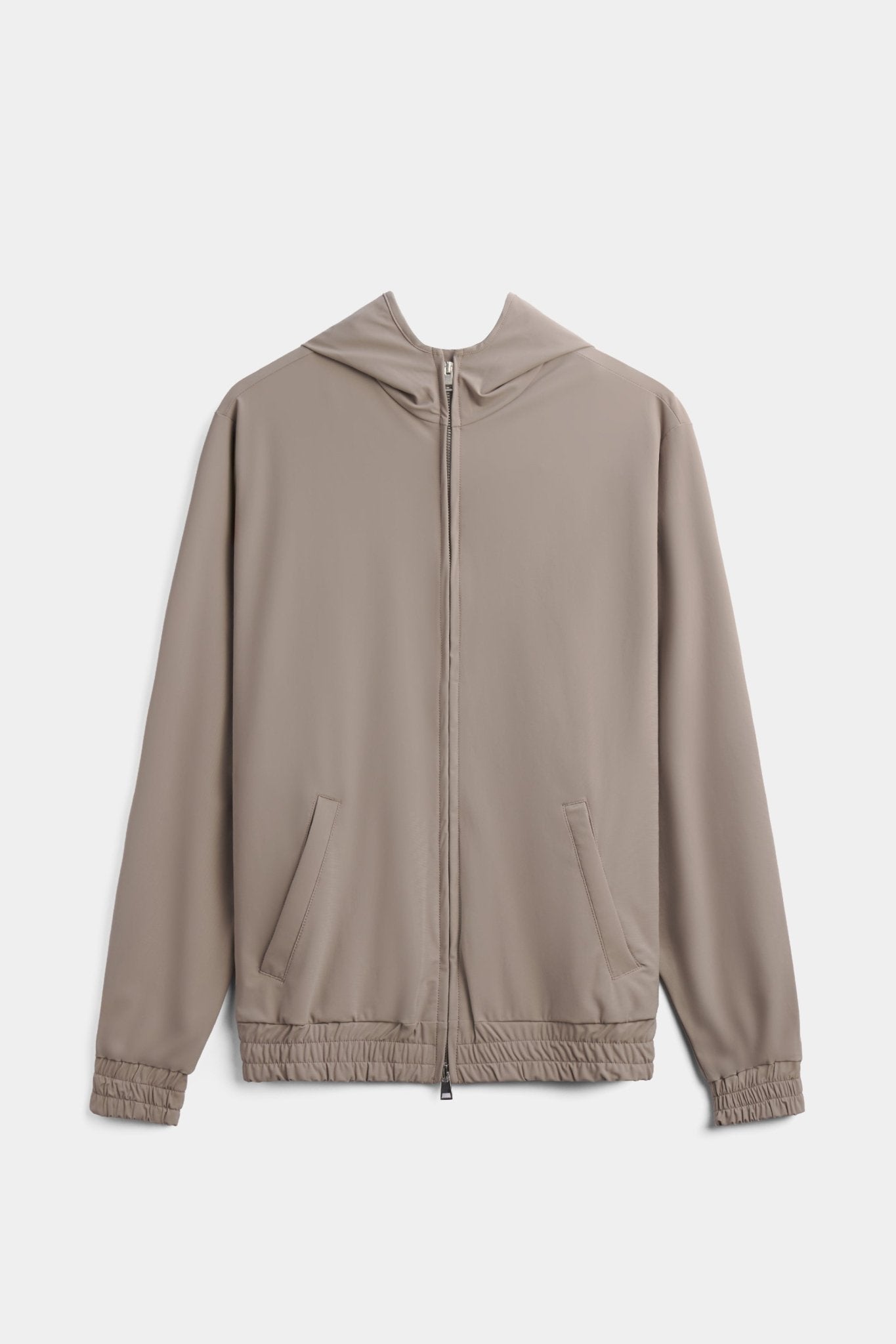 Light Beige Hooded Tech Vest - DIMANO