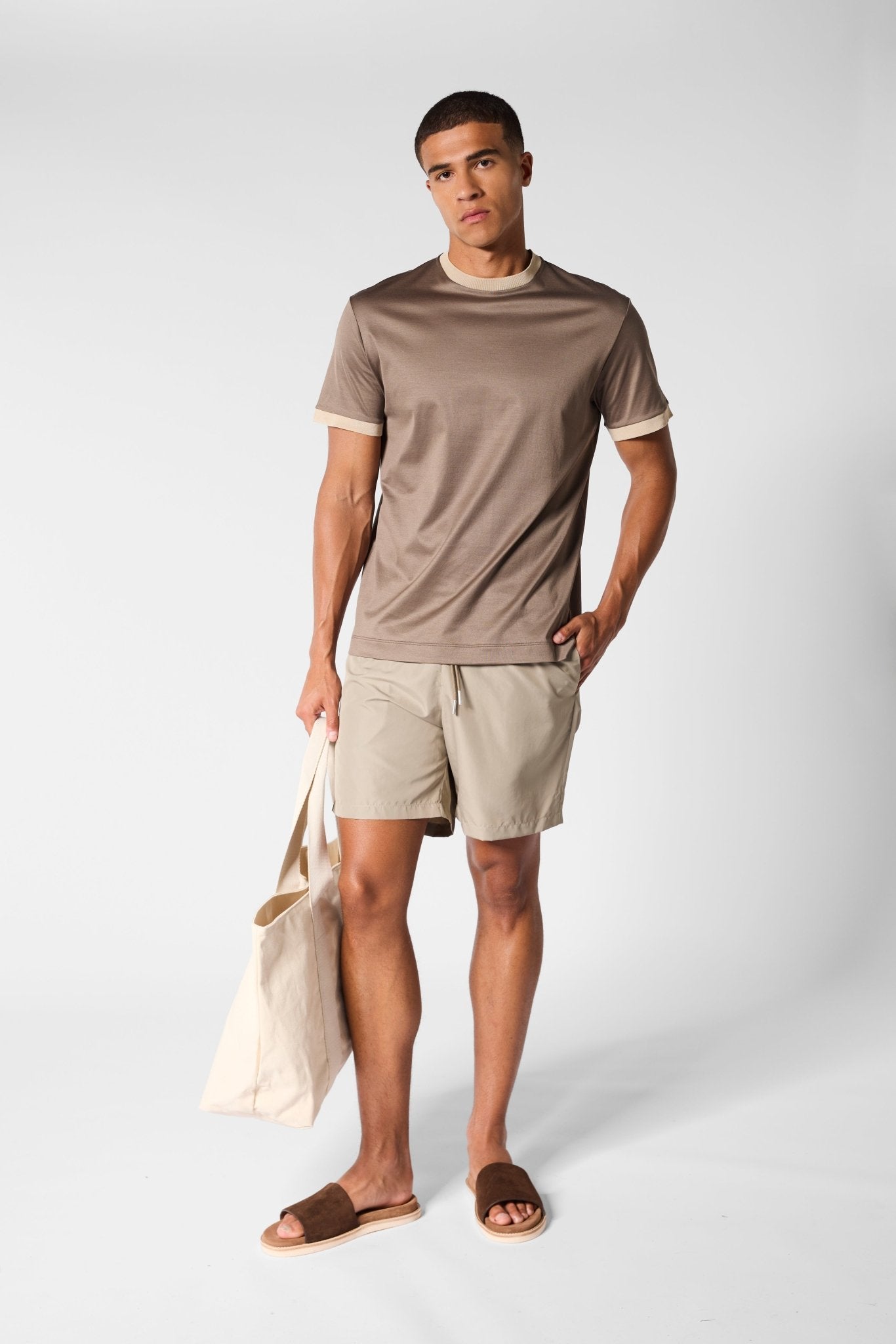 Light Beige Swim Shorts - DIMANO