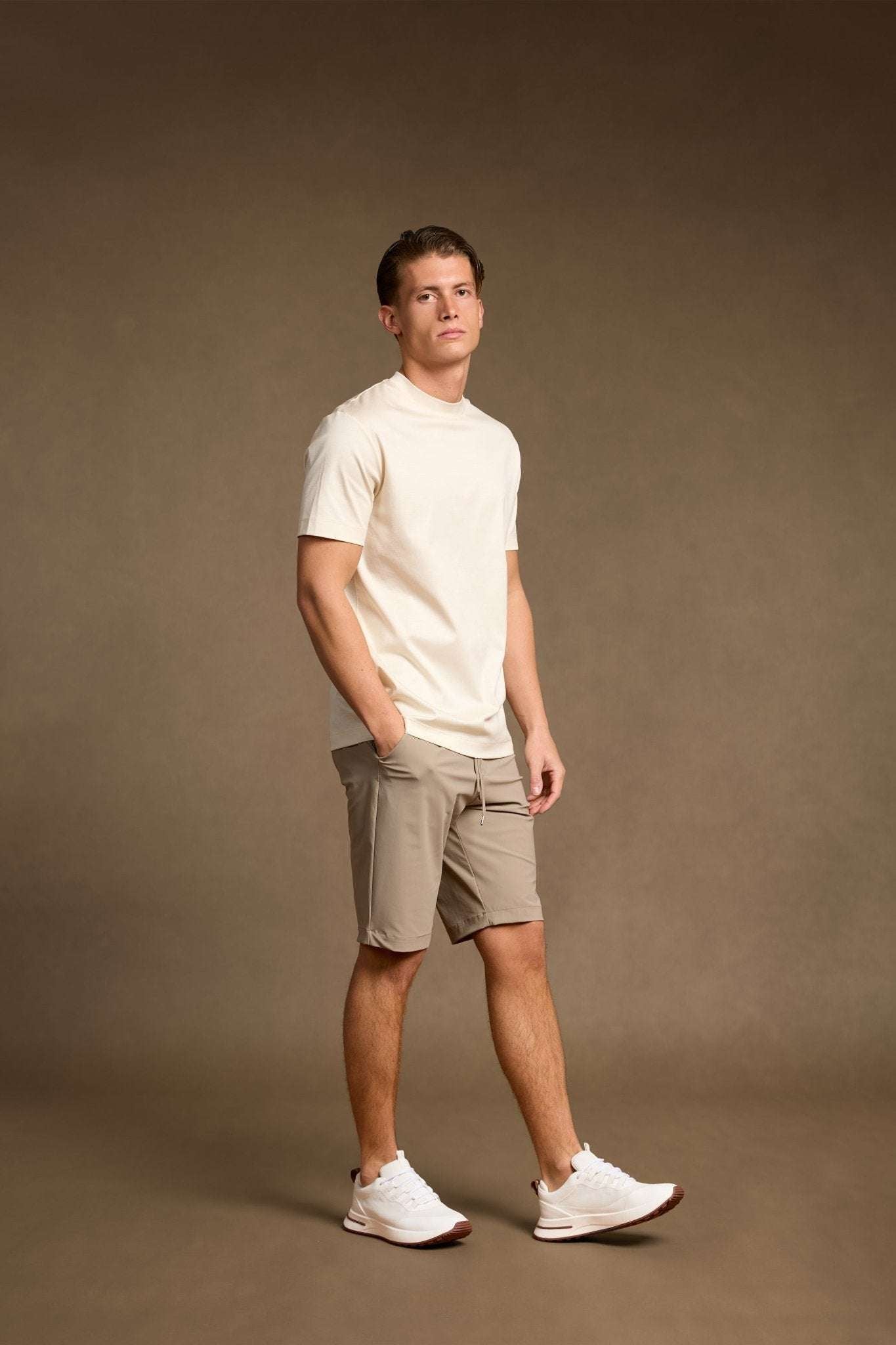 Light Beige Tech Shorts - DIMANO