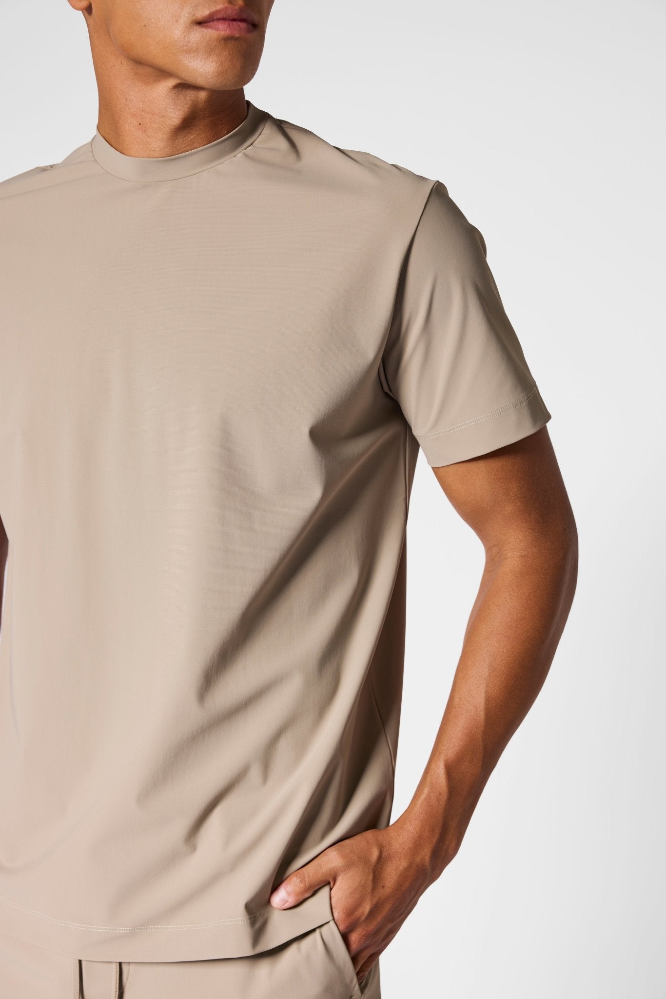 Light Beige Tech T-shirt - DIMANO