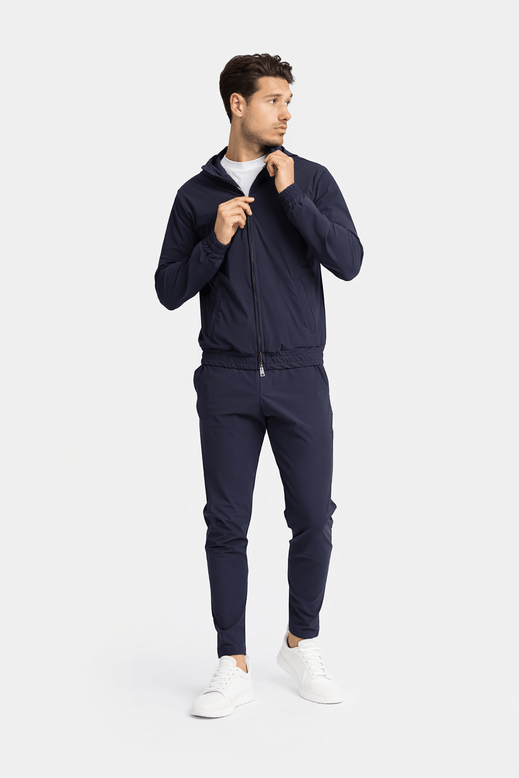 Midnight Blue Hooded Tech Vest - DIMANO