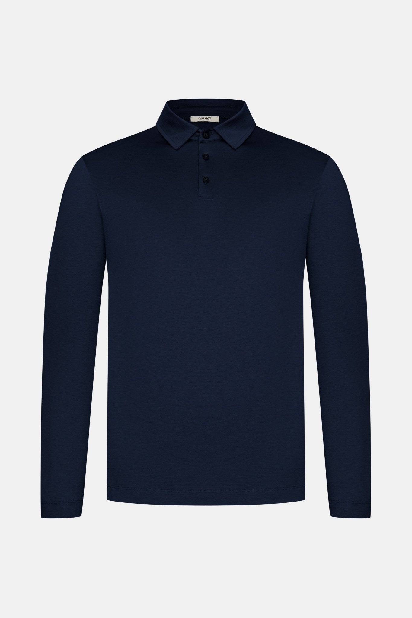 Midnight Blue Polo Shirt Long Sleeve - DIMANO