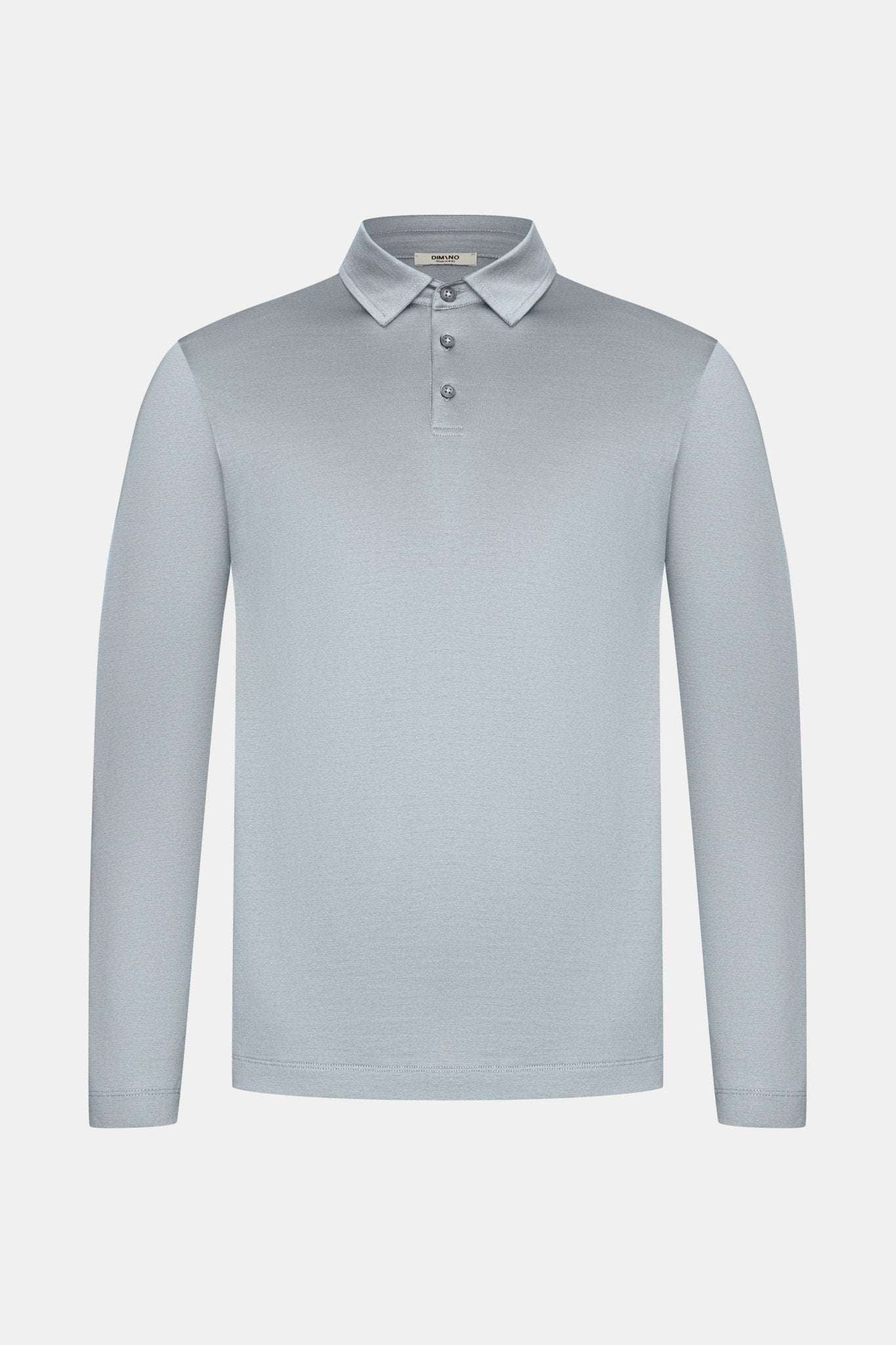 Mist Grey Polo Shirt Long Sleeve - DIMANO