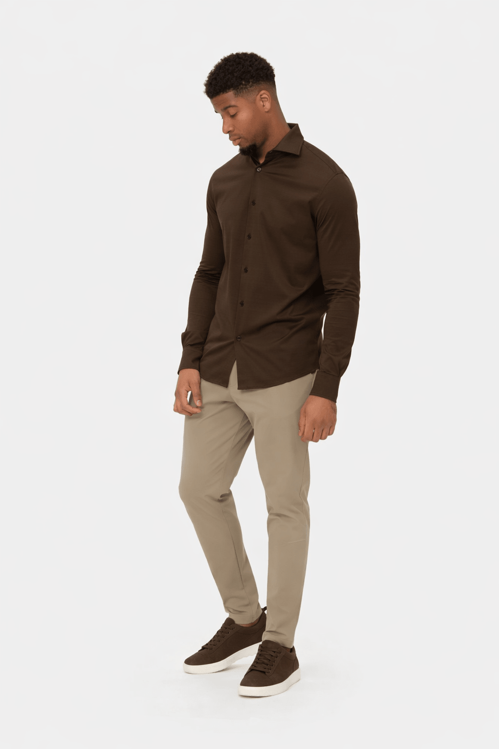 Mocha Brown Formal Shirt - DIMANO