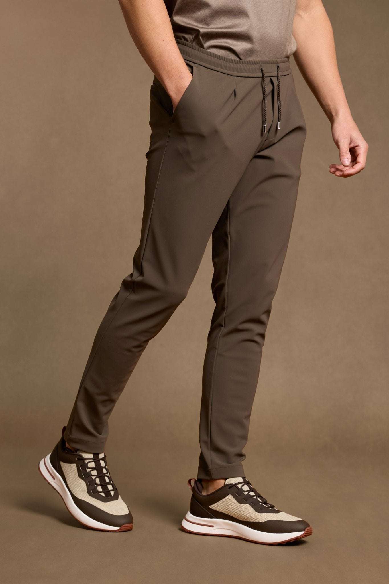 Mocha Brown Smart Pants - DIMANO