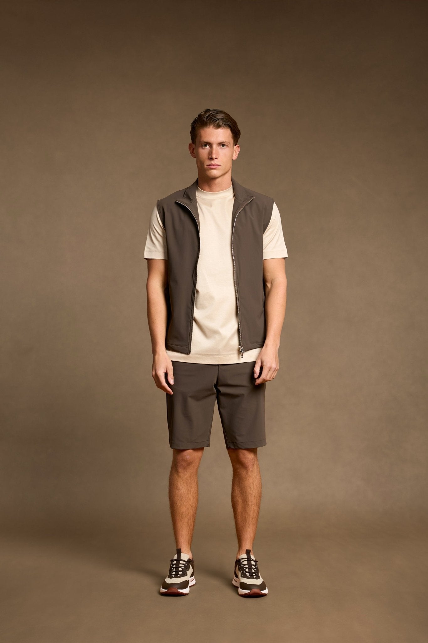 Mocha Brown Tech Gilet - DIMANO