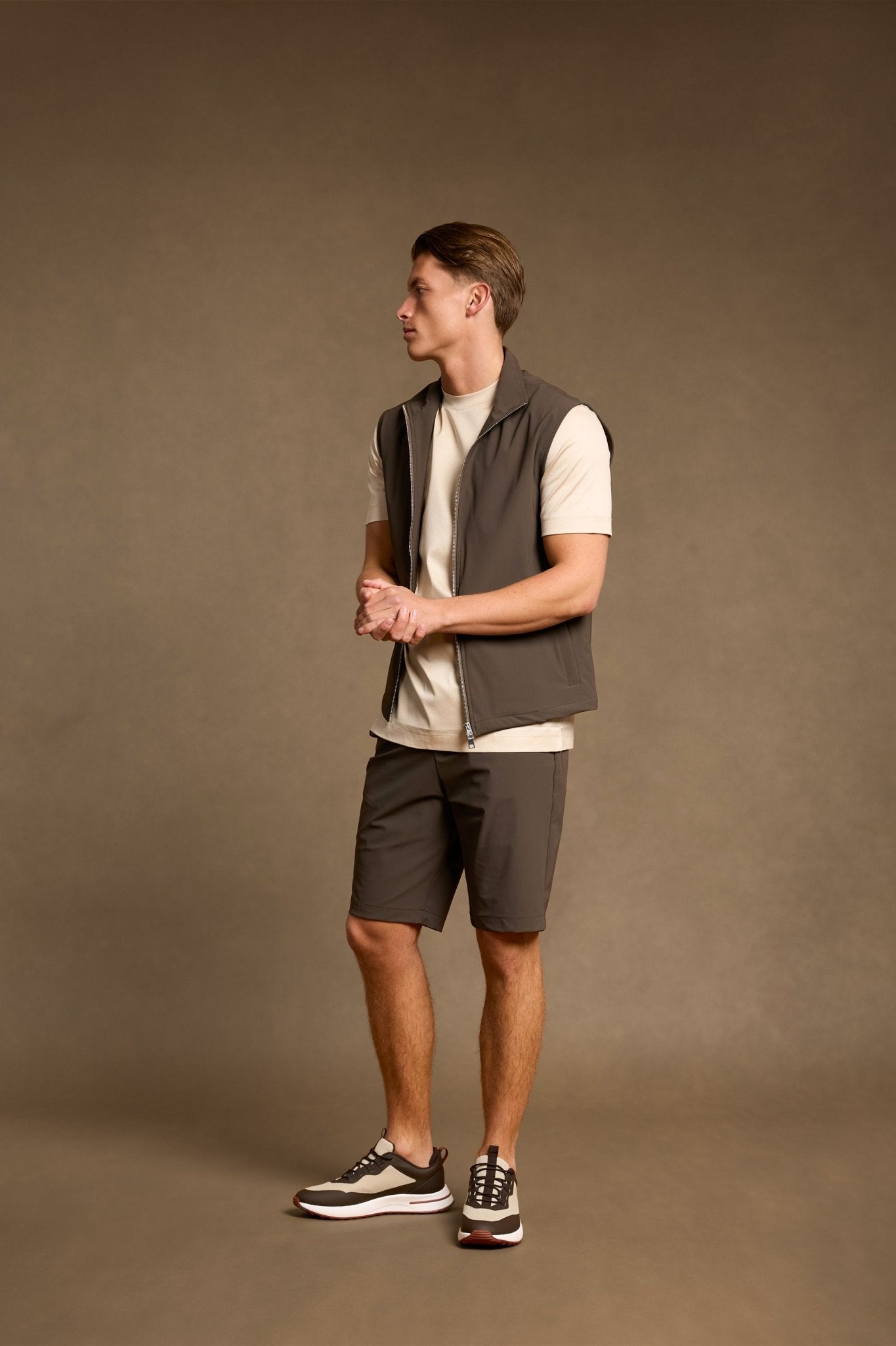 Mocha Brown Tech Shorts - DIMANO