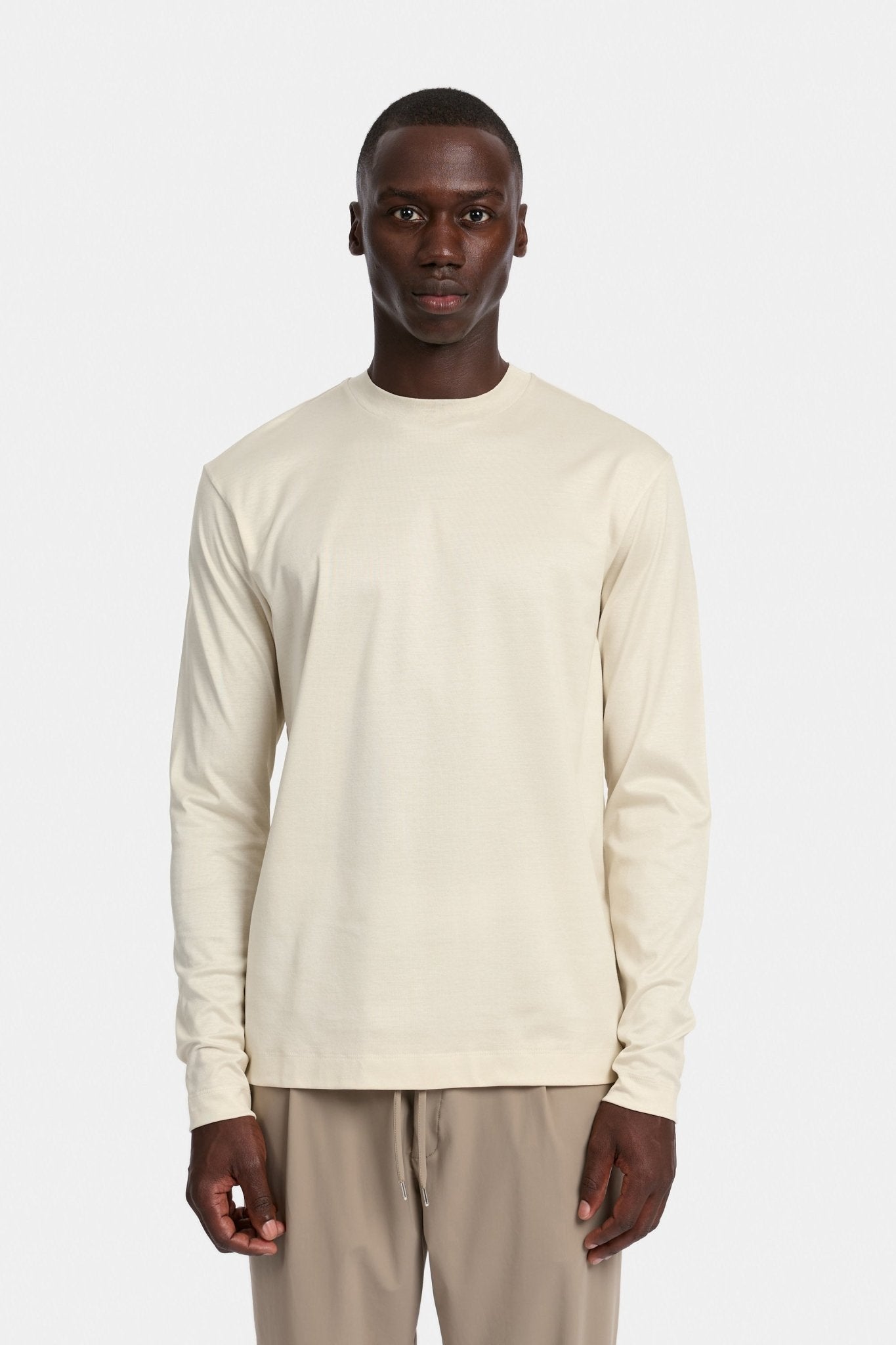 Sand Beige Longsleeve T-shirt - DIMANO