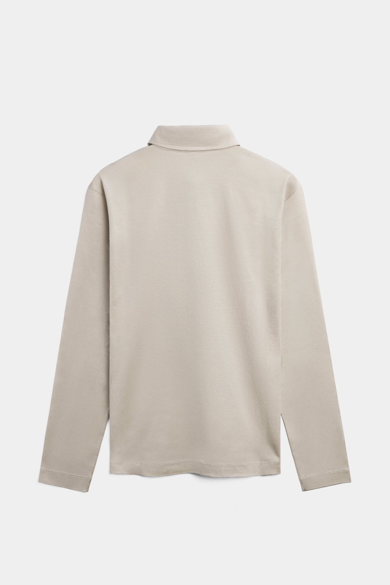 Sandstone Beige Longsleeve Polo Shirt - DIMANO
