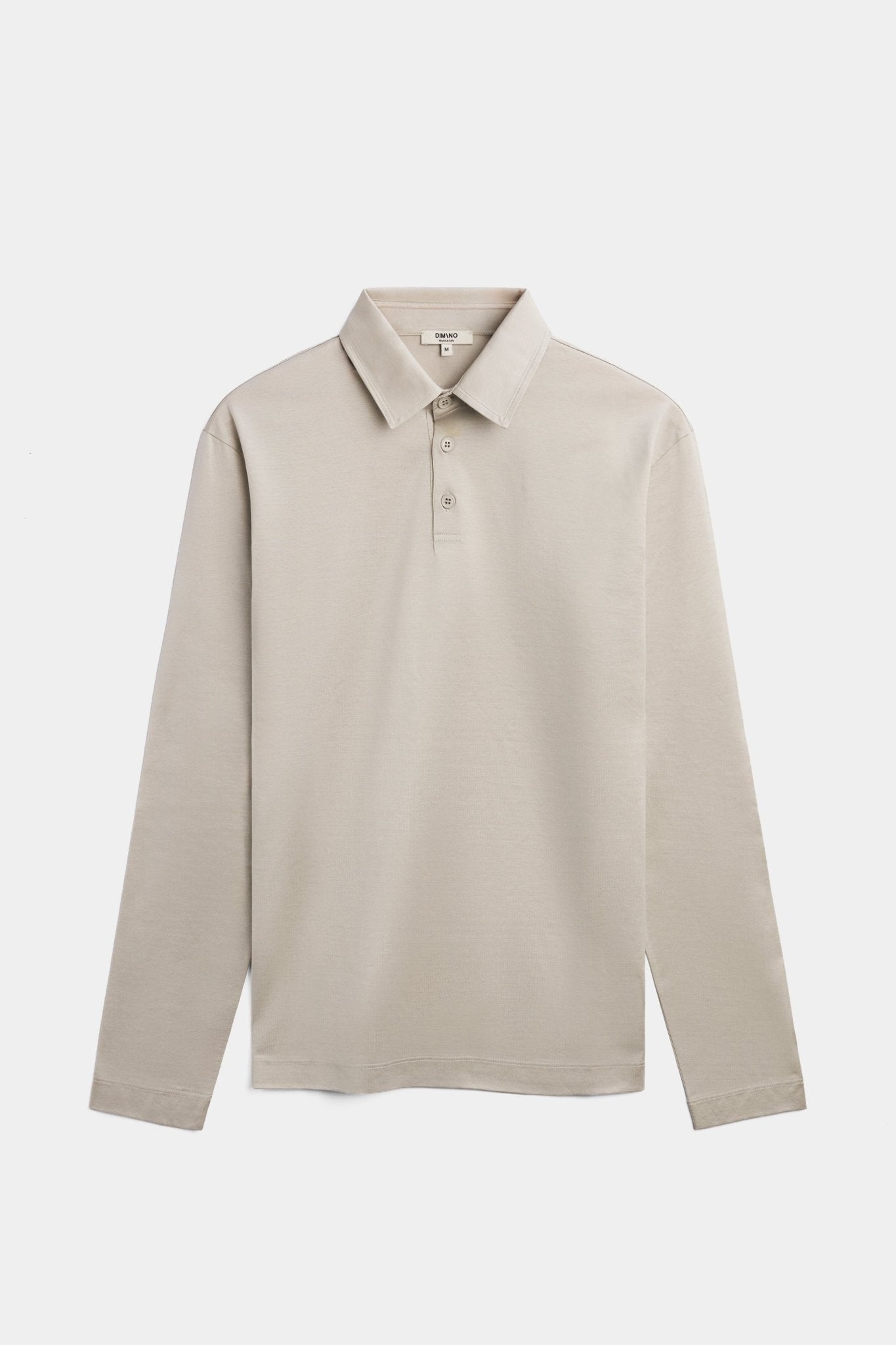 Sandstone Beige Longsleeve Polo Shirt - DIMANO