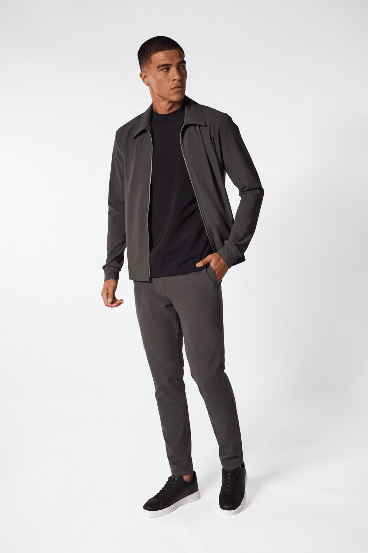 Slate Grey Signature Tech Suit - DIMANO