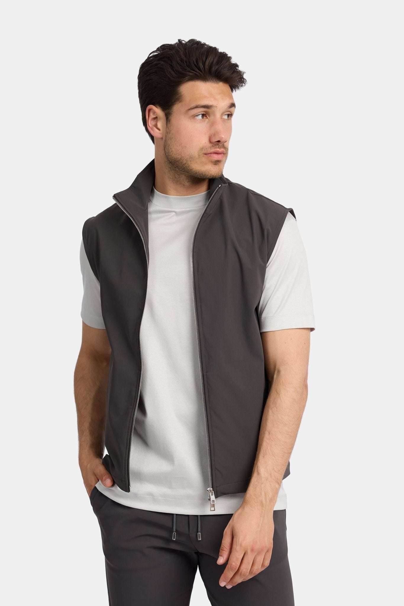 Slate Grey Tech Gilet - DIMANO