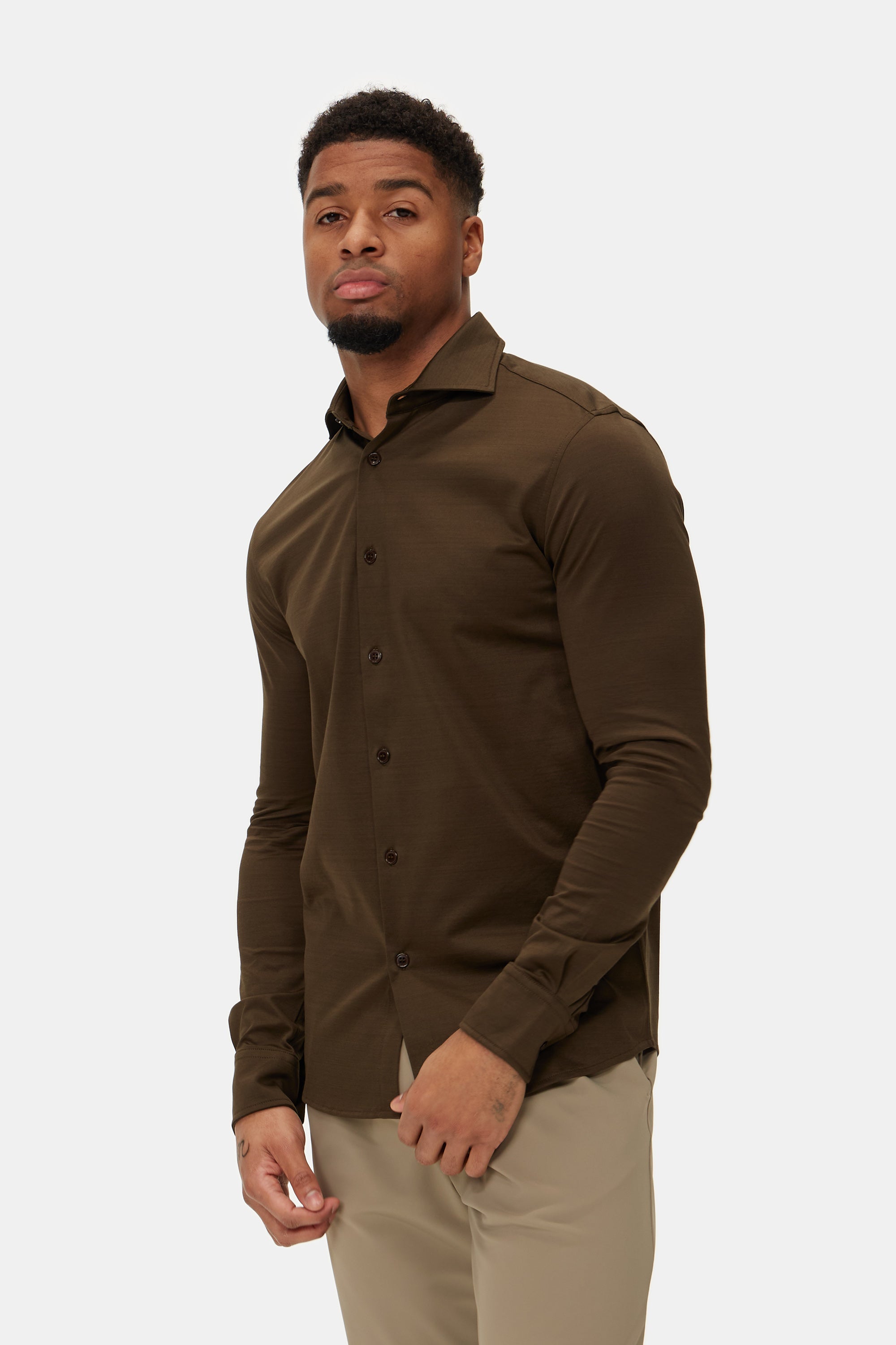 Mocha Brown Formal Shirt