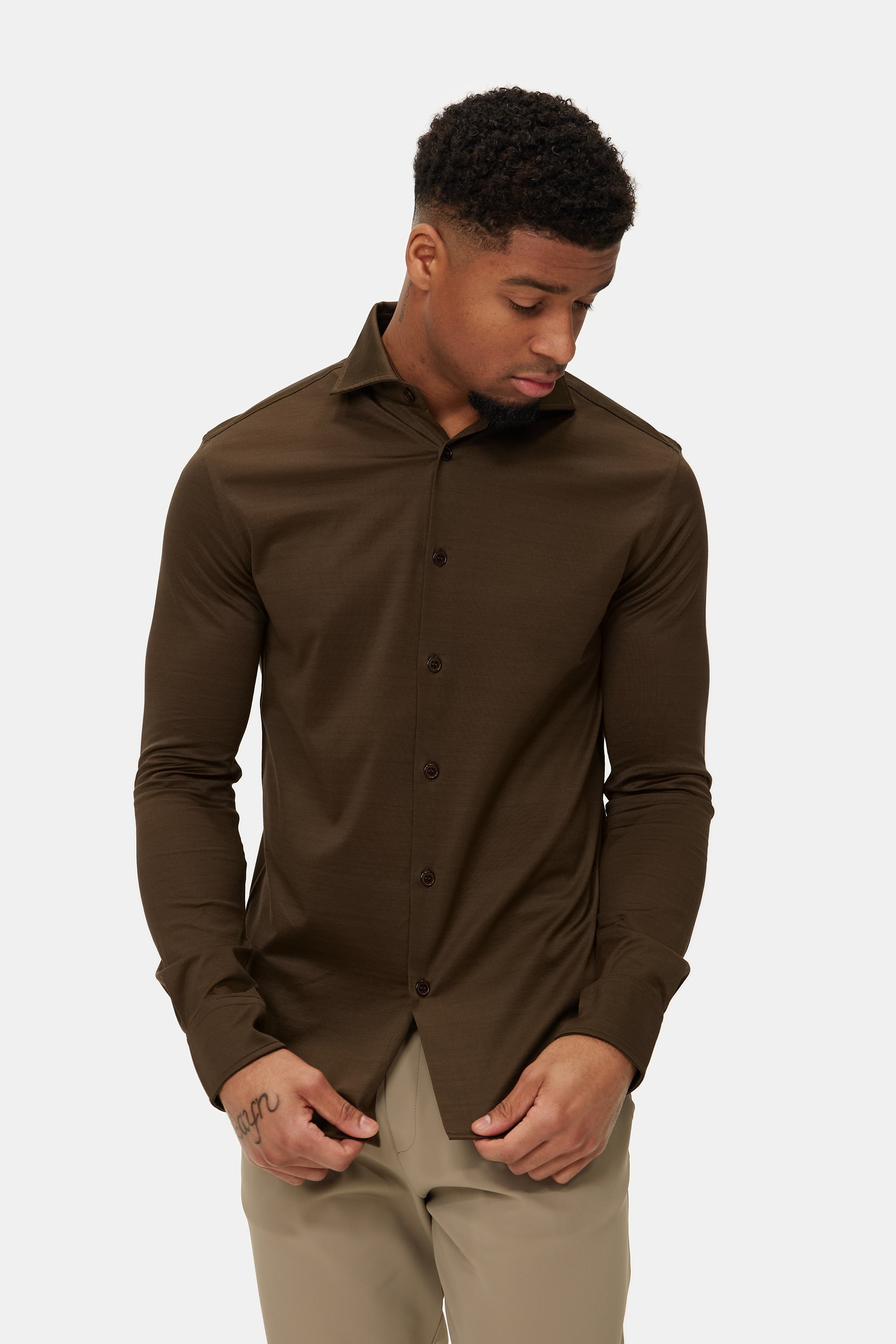 Mocha Brown Formal Shirt