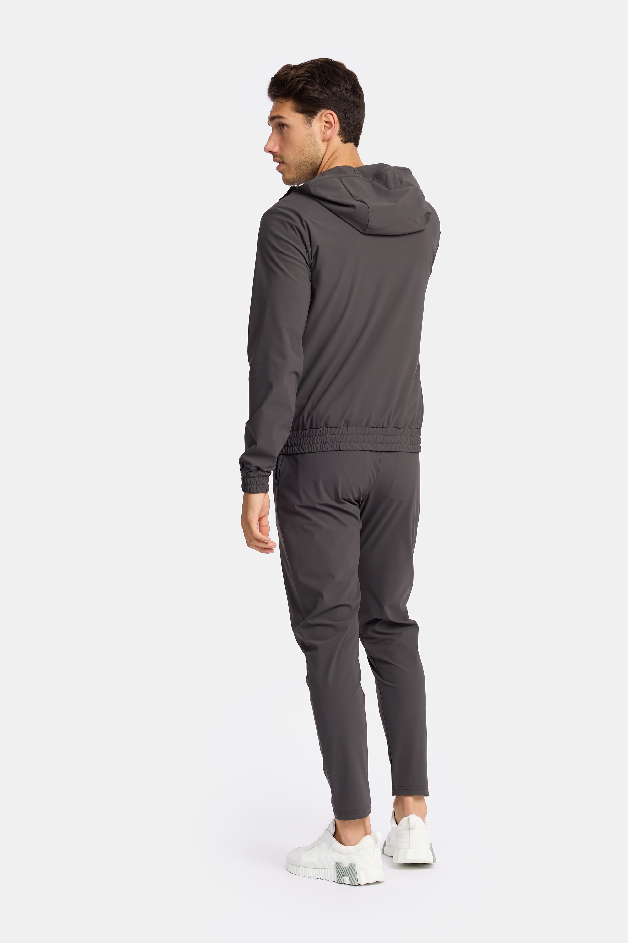 Slate Grey Hooded Tech Suit 