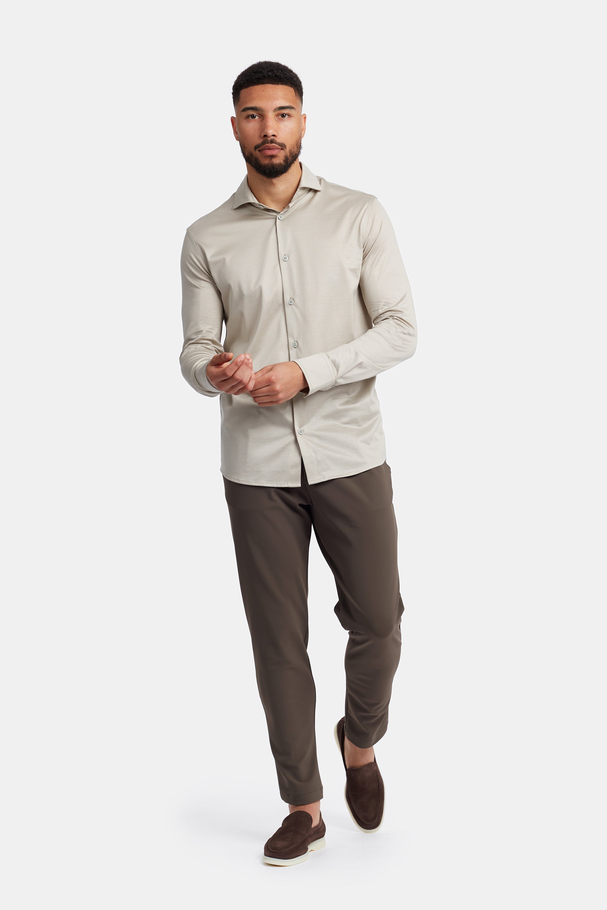 Sandstone Beige Formal Shirt