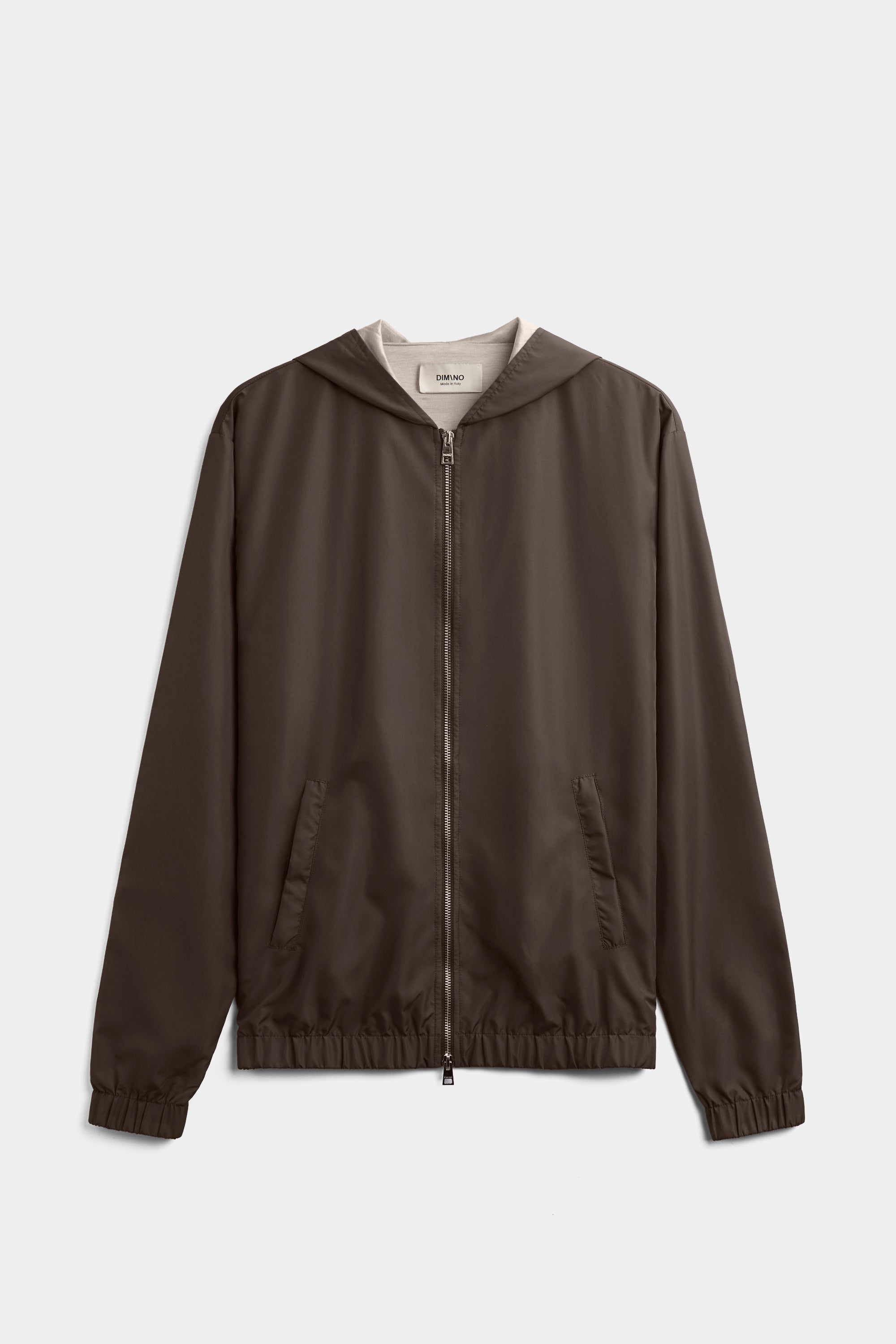 Mocha Brown Hooded Blend Jacket