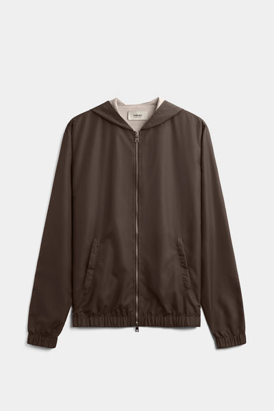 Mocha Brown Hooded Blend Jacket