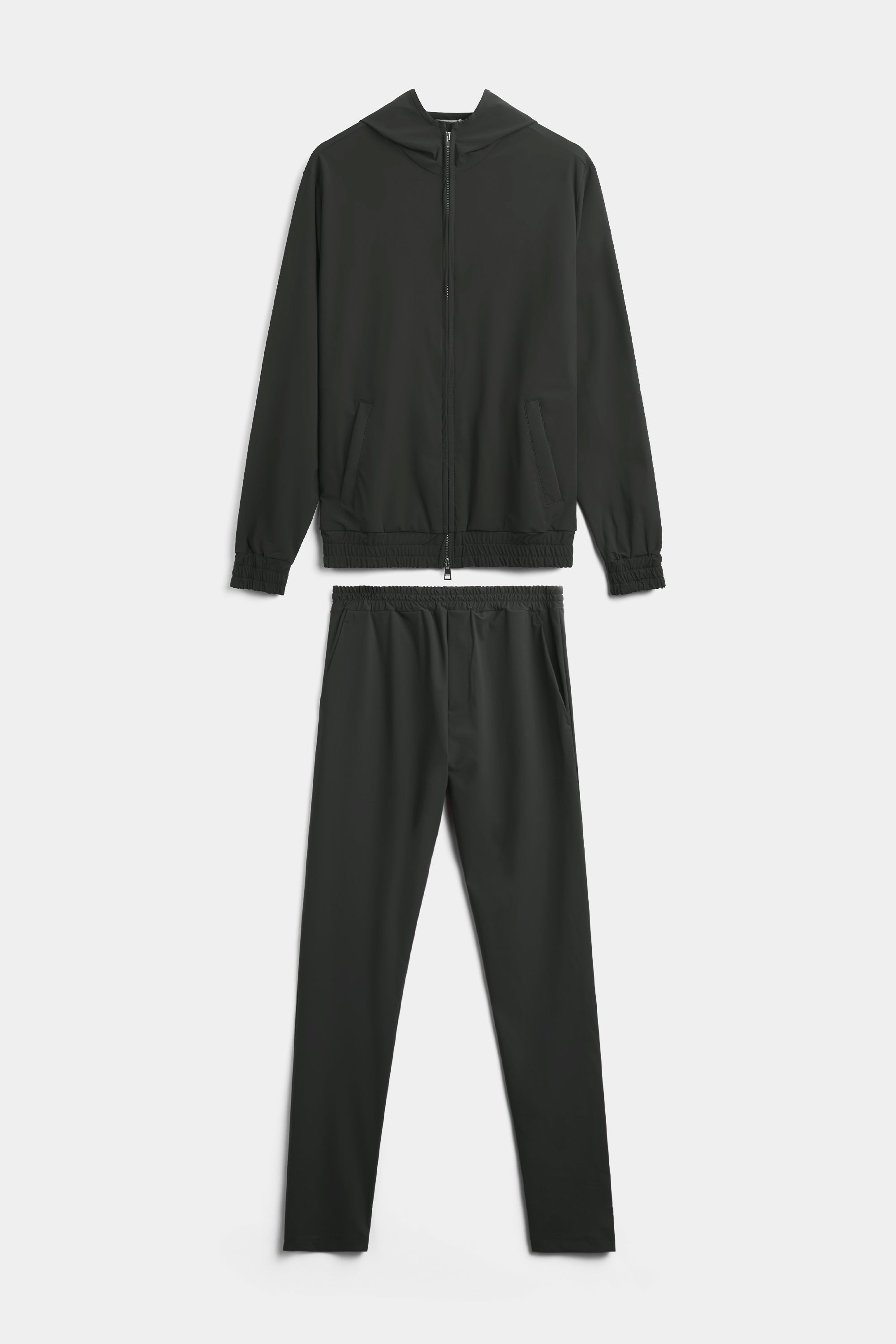 Dark Green Hooded Tech Suit