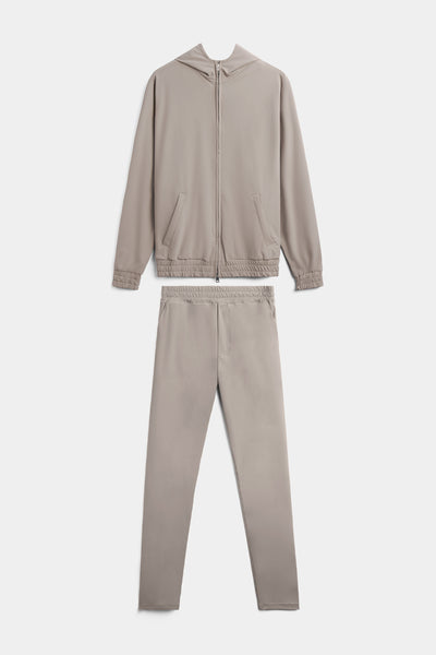 Light Beige Hooded Tech Suit