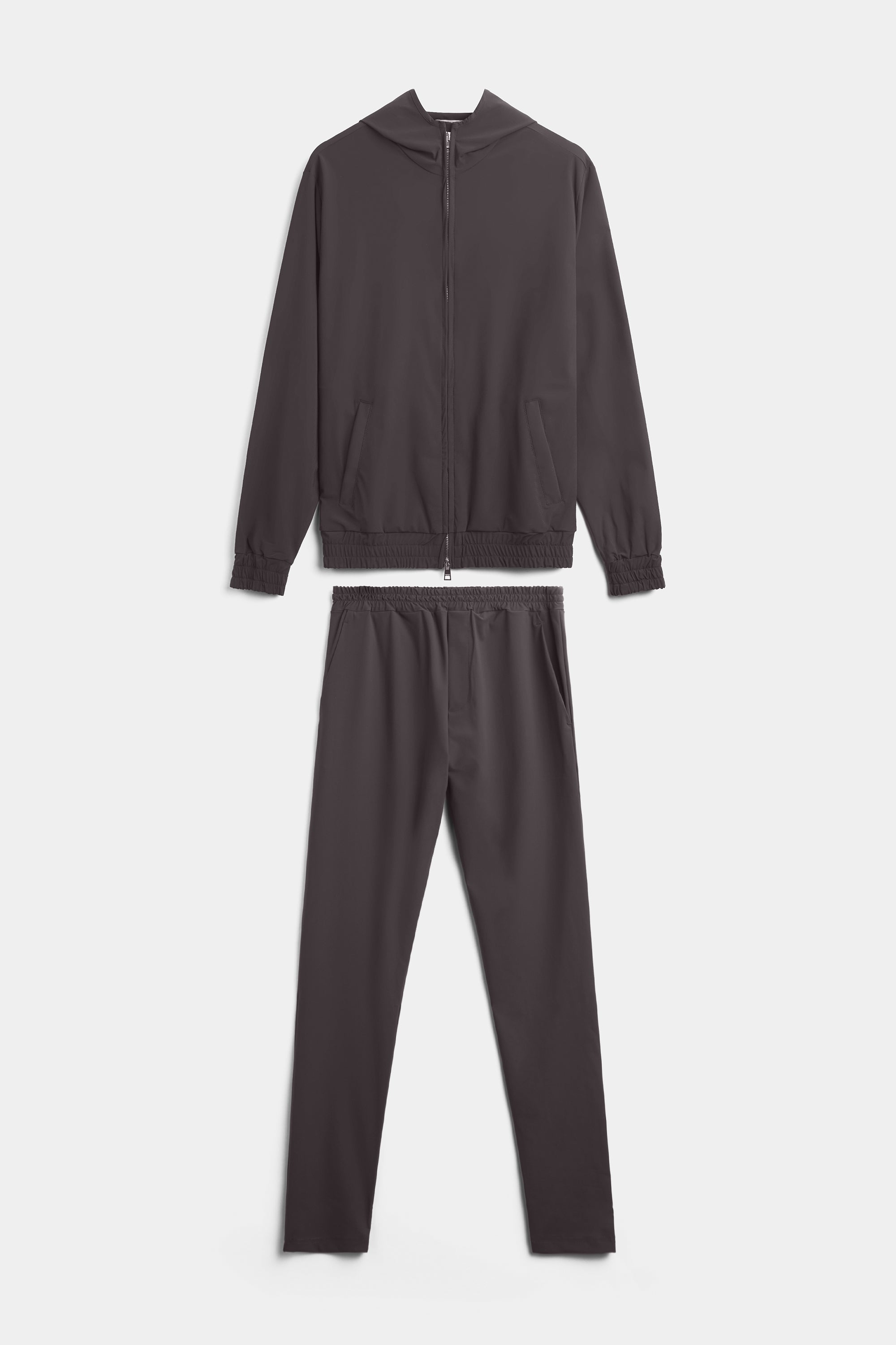 Slate Grey Hooded Tech Suit