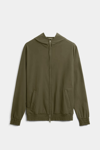 Dark Green Hooded Tech Vest