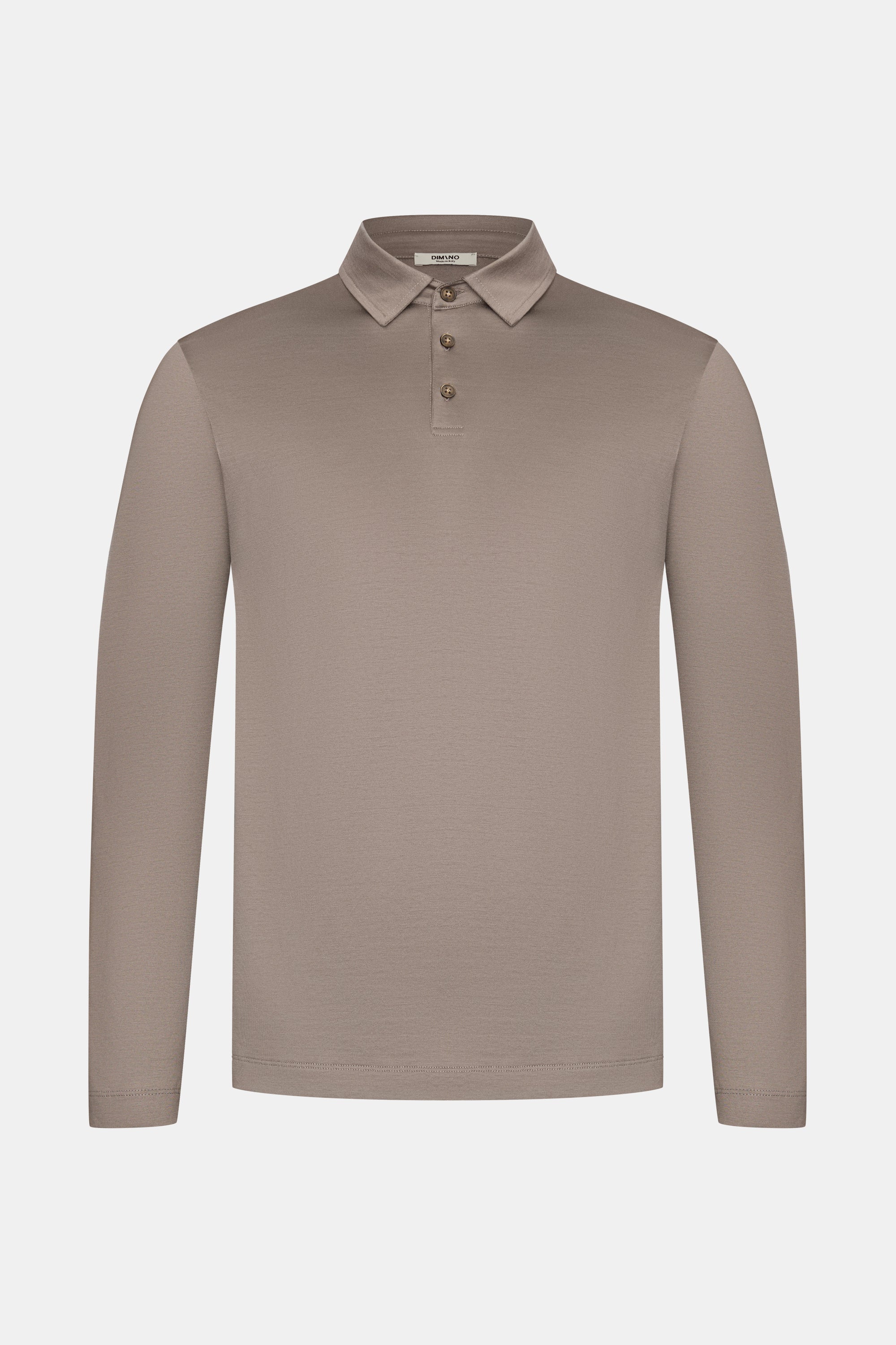 Desert Taupe Polo Shirt Long Sleeve