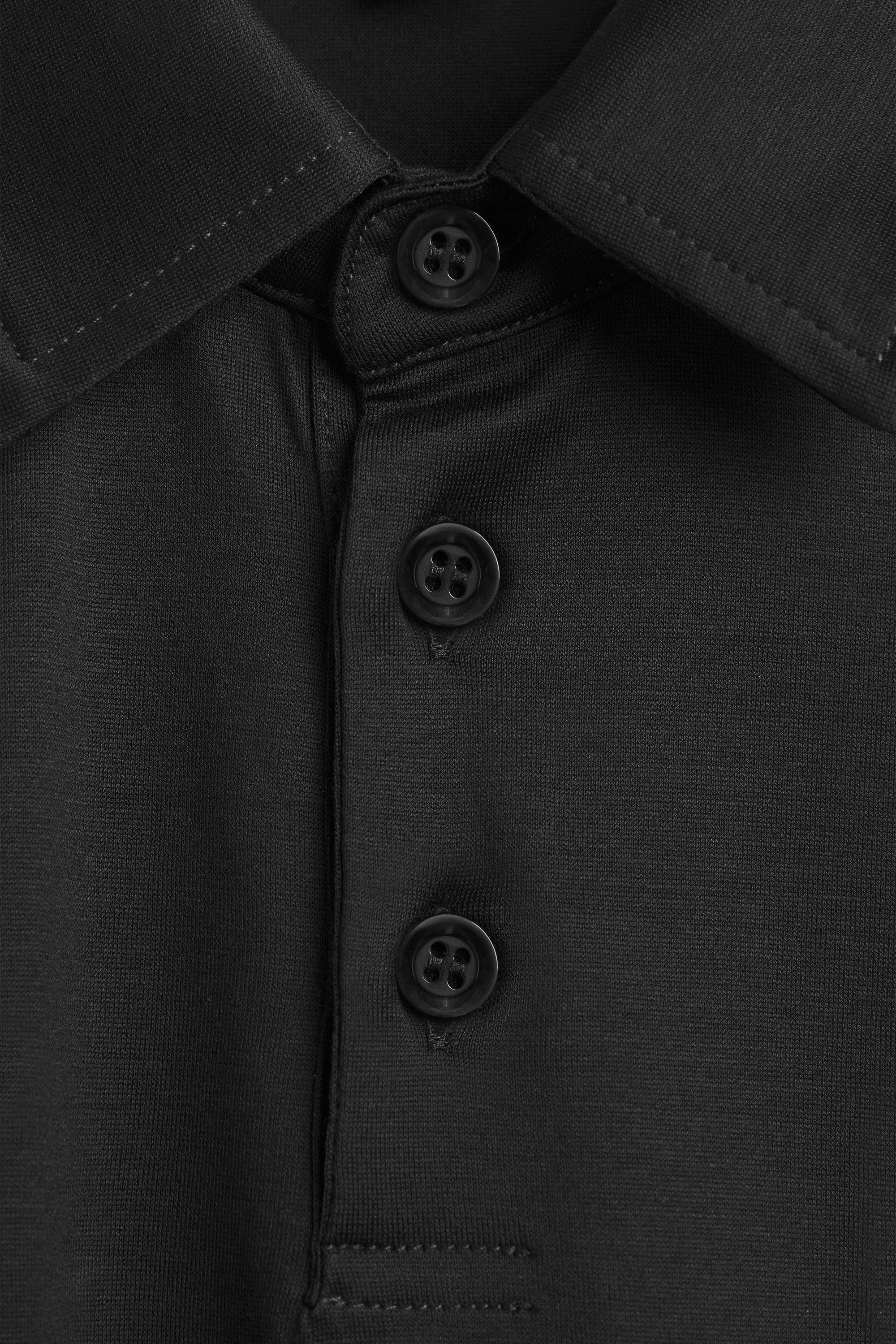 Onyx Black Longsleeve Polo Shirt