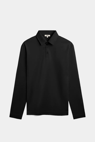 Onyx Black Longsleeve Polo Shirt