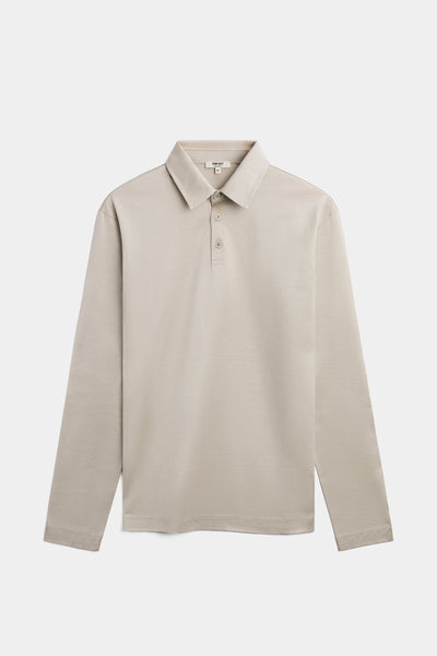 Sandstone Beige Longsleeve Polo Shirt