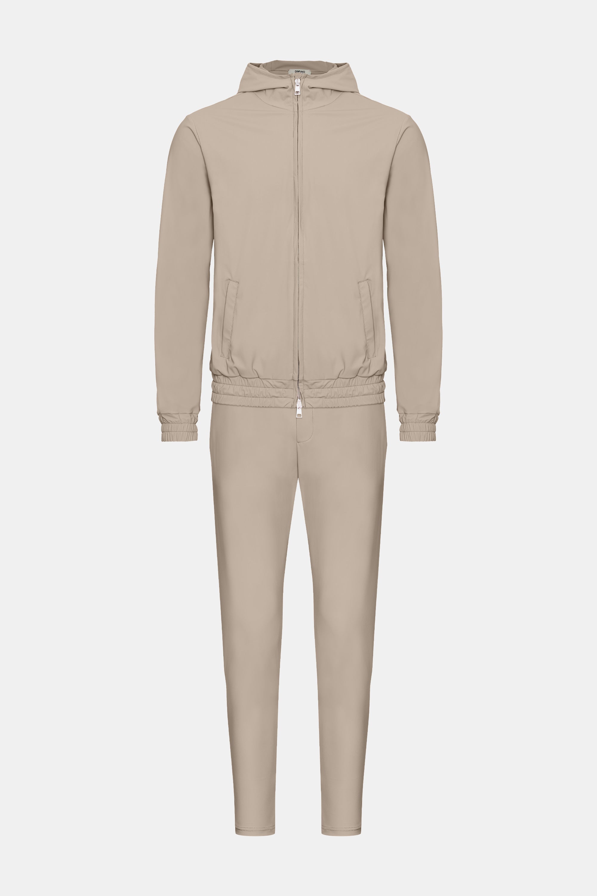 Light Beige Hooded Tech Suit