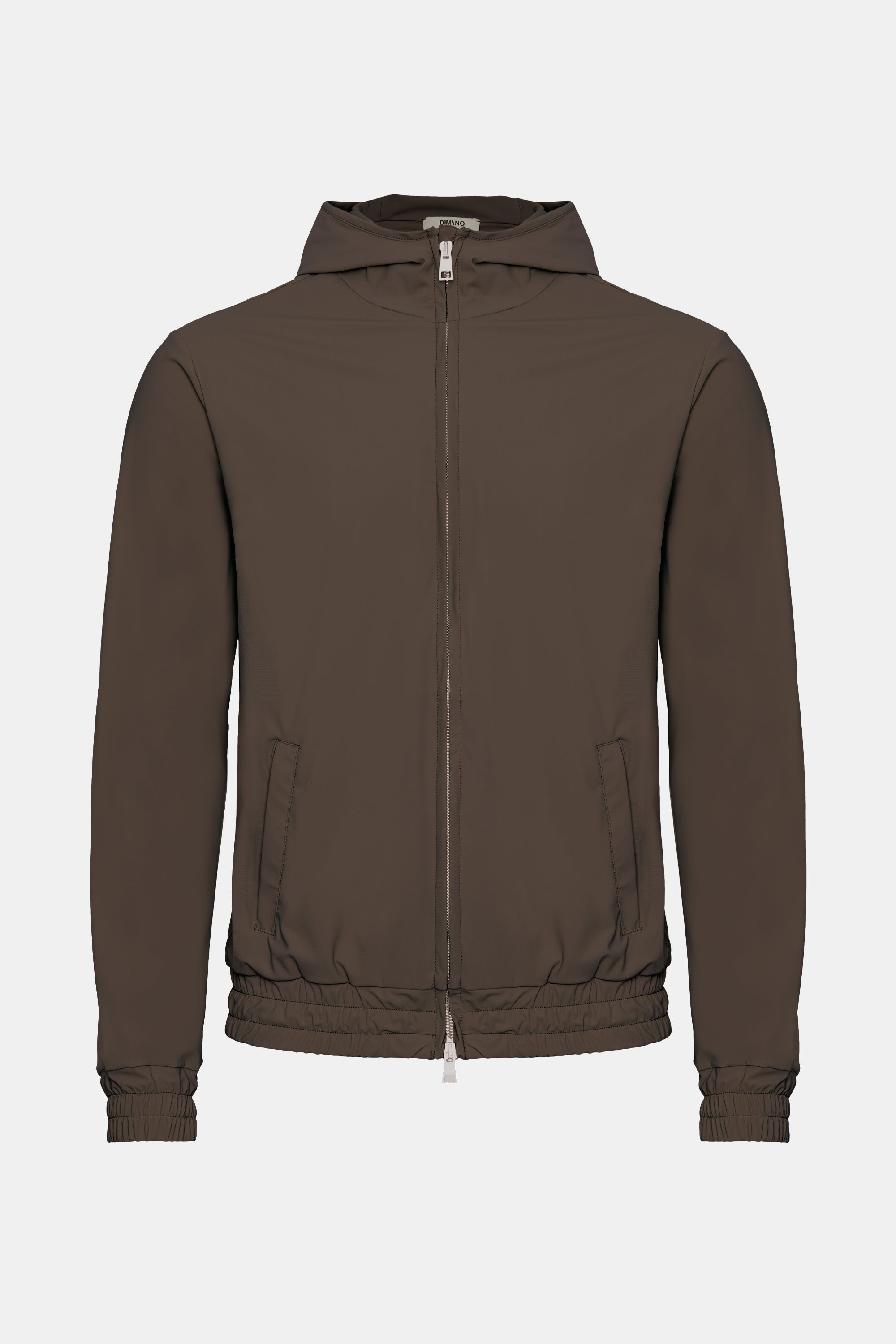 Mocha Brown Hooded Tech Vest