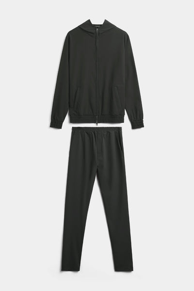 Dark Green Hooded Tech Suit