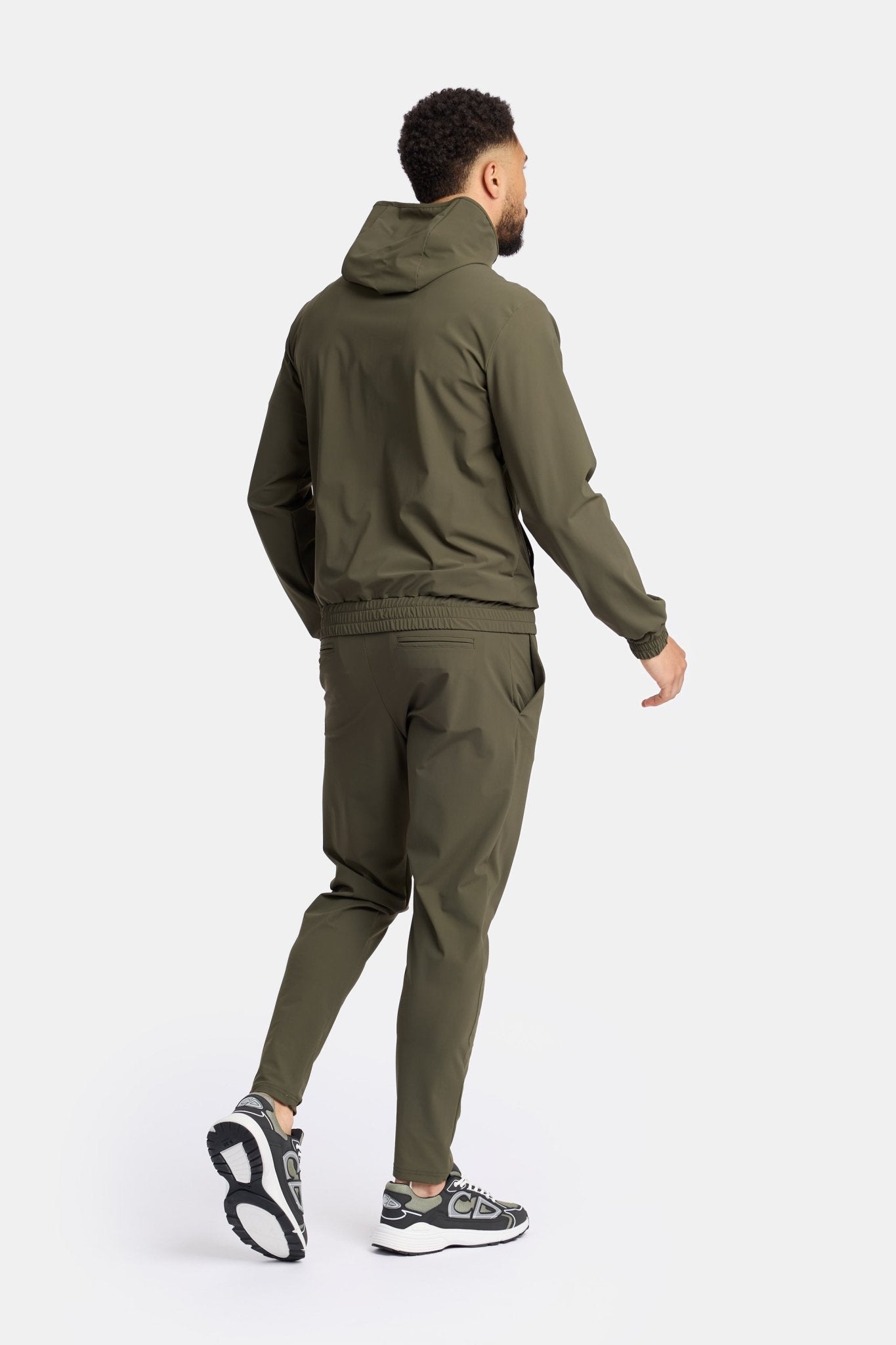 Dark Green Hooded Tech Suit - DIMANO