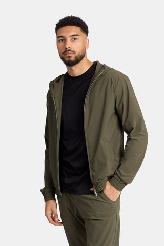 Dark Green Hooded Tech Vest