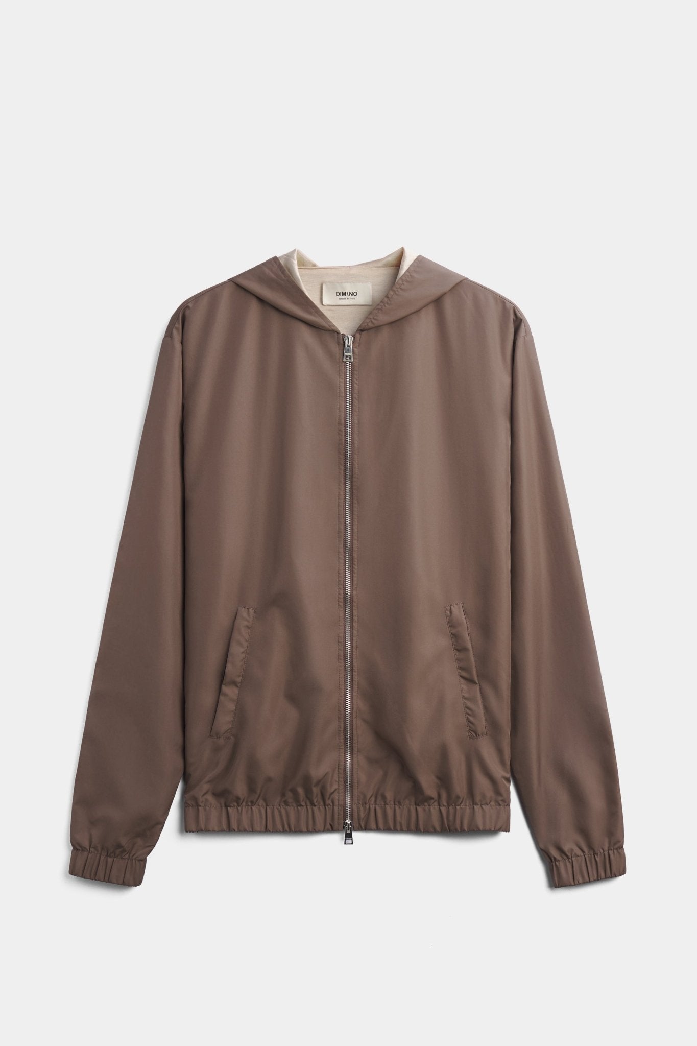 Desert Taupe Hooded Blend Jacket - DIMANO