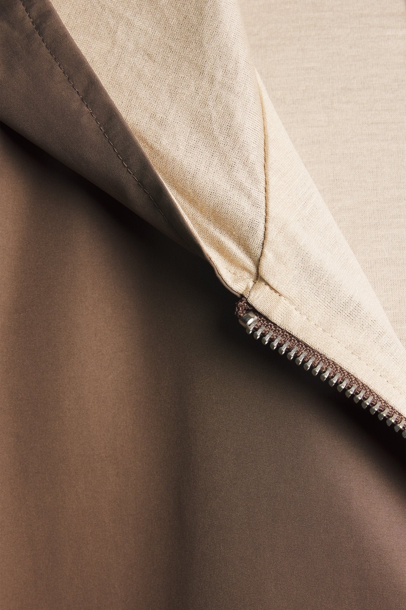 Desert Taupe Hooded Blend Jacket - DIMANO