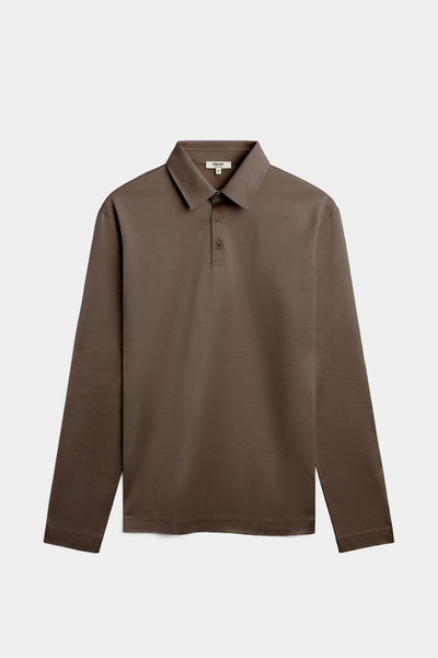 Desert Taupe Longsleeve Polo Shirt