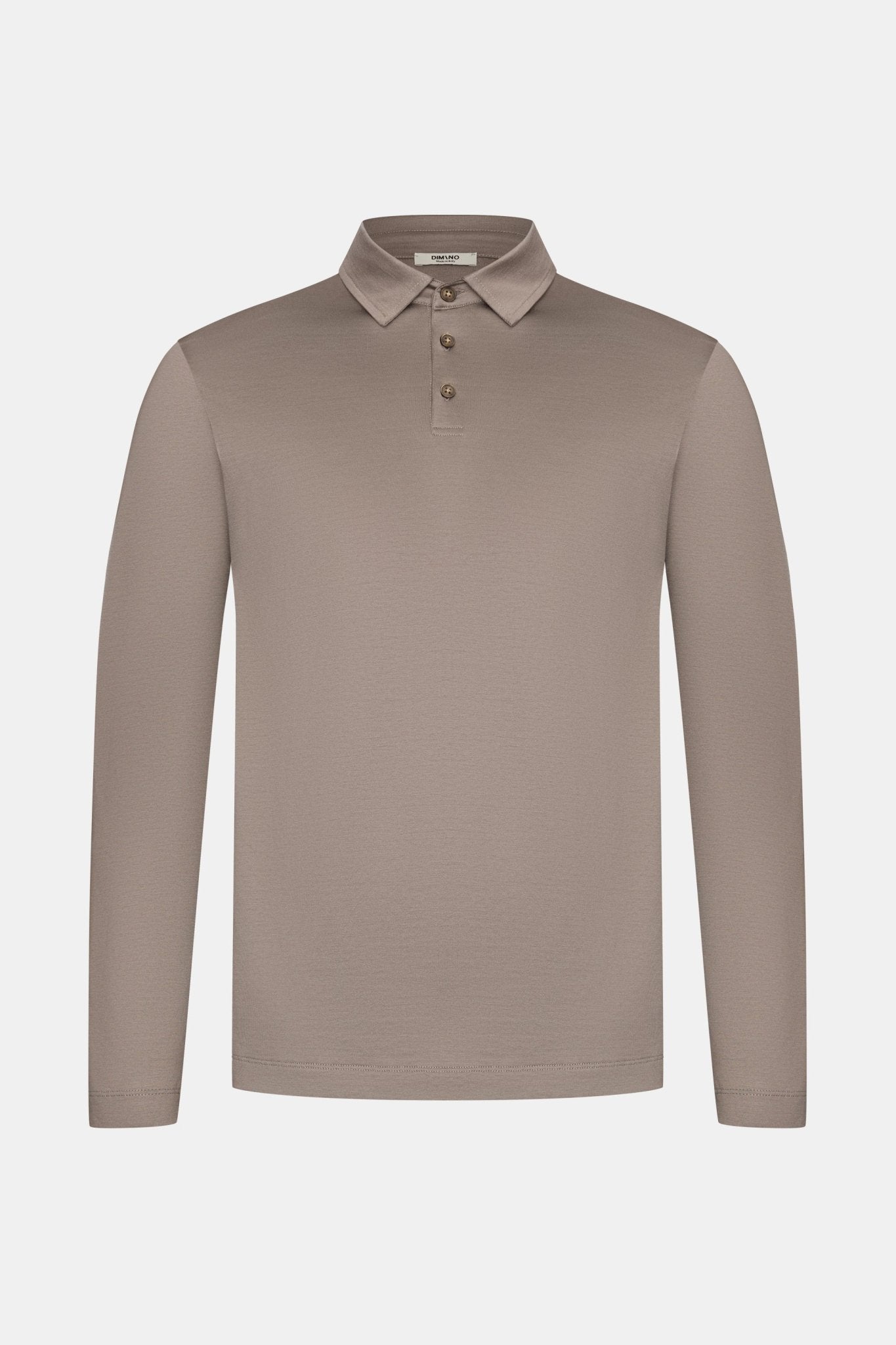 Desert Taupe Polo Shirt Long Sleeve - DIMANO