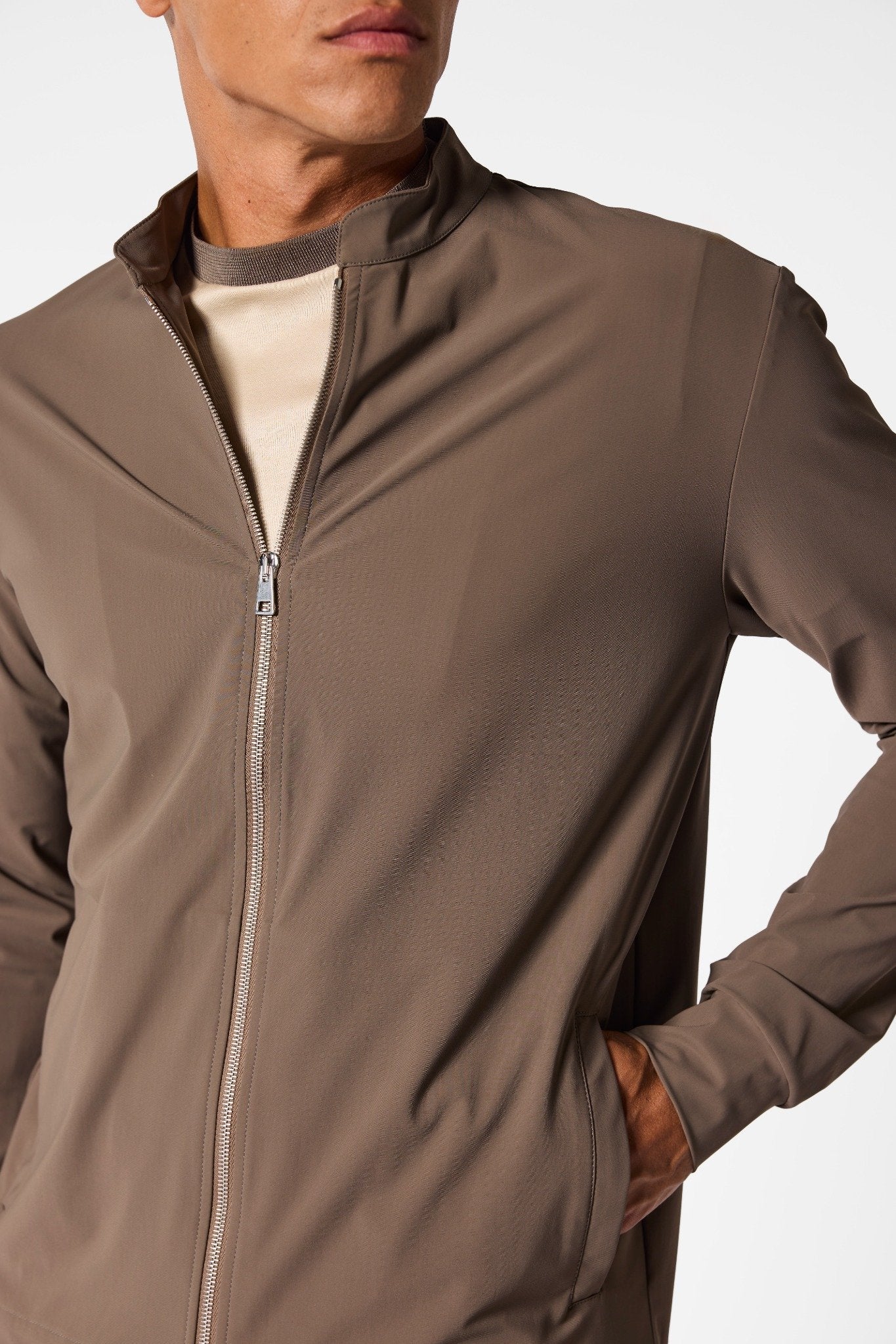 Earth Taupe Dynamic Tech Suit - DIMANO
