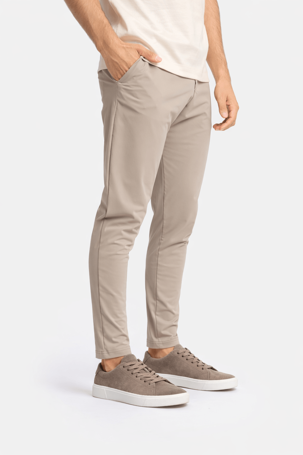 Light Beige Hooded Tech Suit - DIMANO