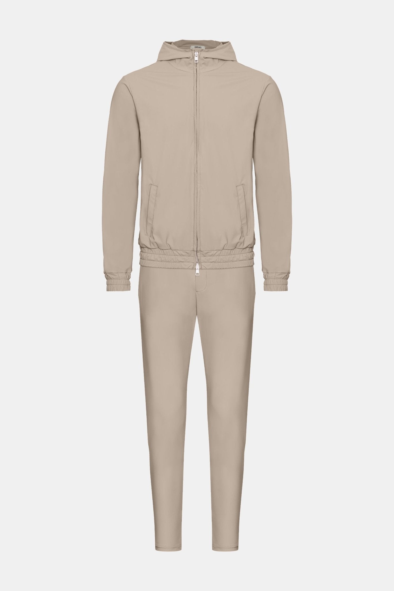 Light Beige Hooded Tech Suit - DIMANO