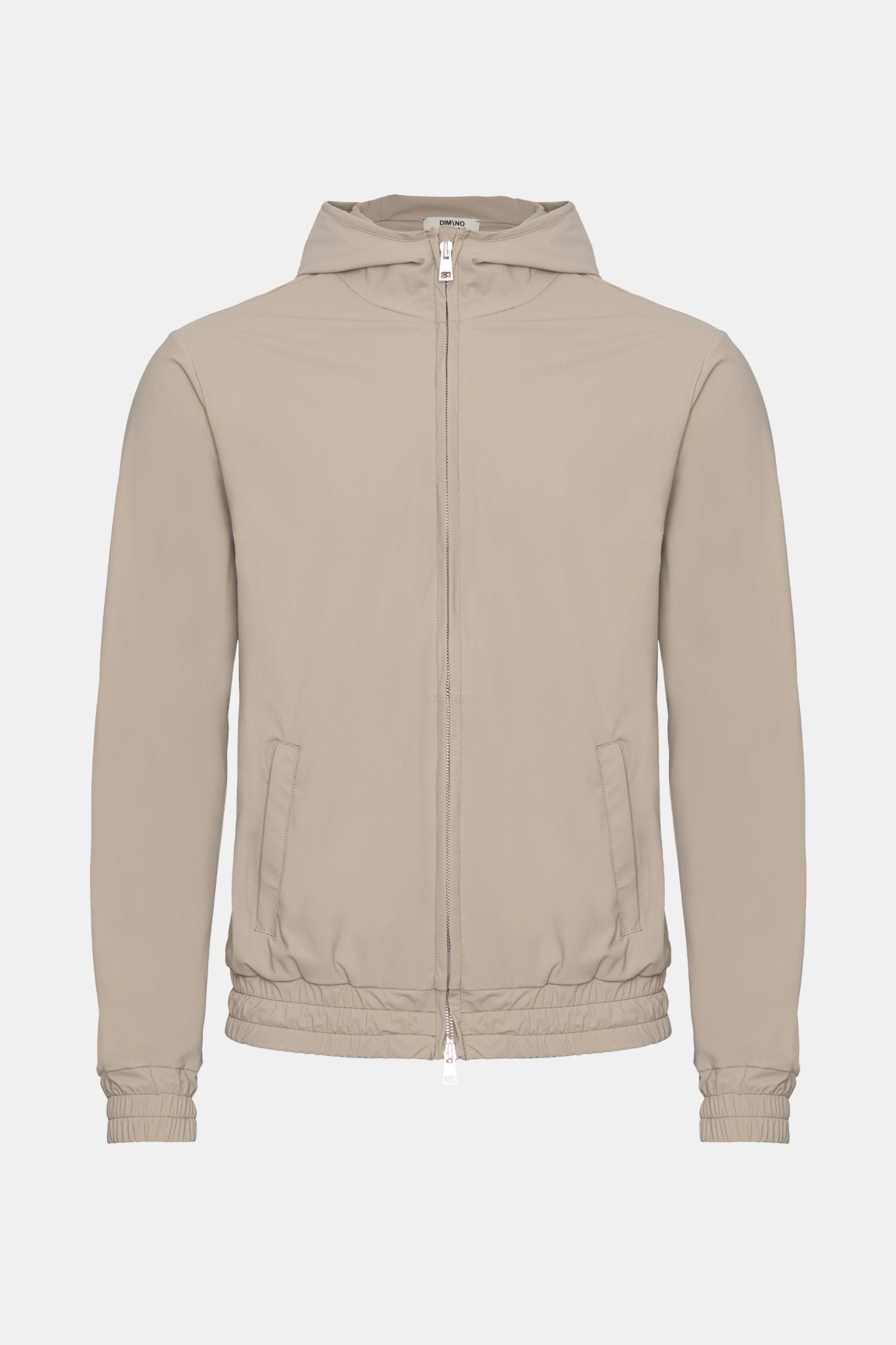 Light Beige Hooded Tech Vest - DIMANO