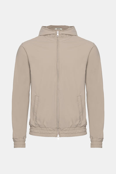 Light Beige Hooded Tech Vest